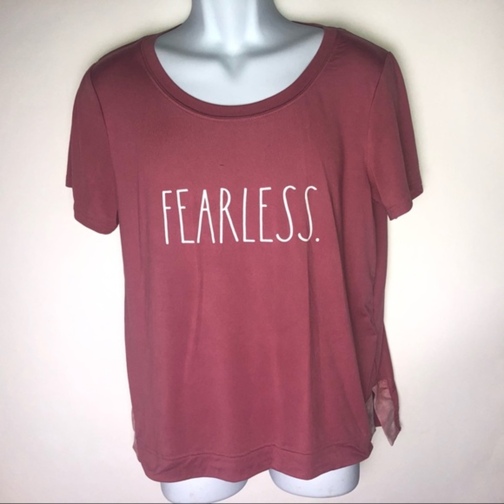Rae Dunn Pink Sleep Shirt Women's Large‎ Fearless Graphic